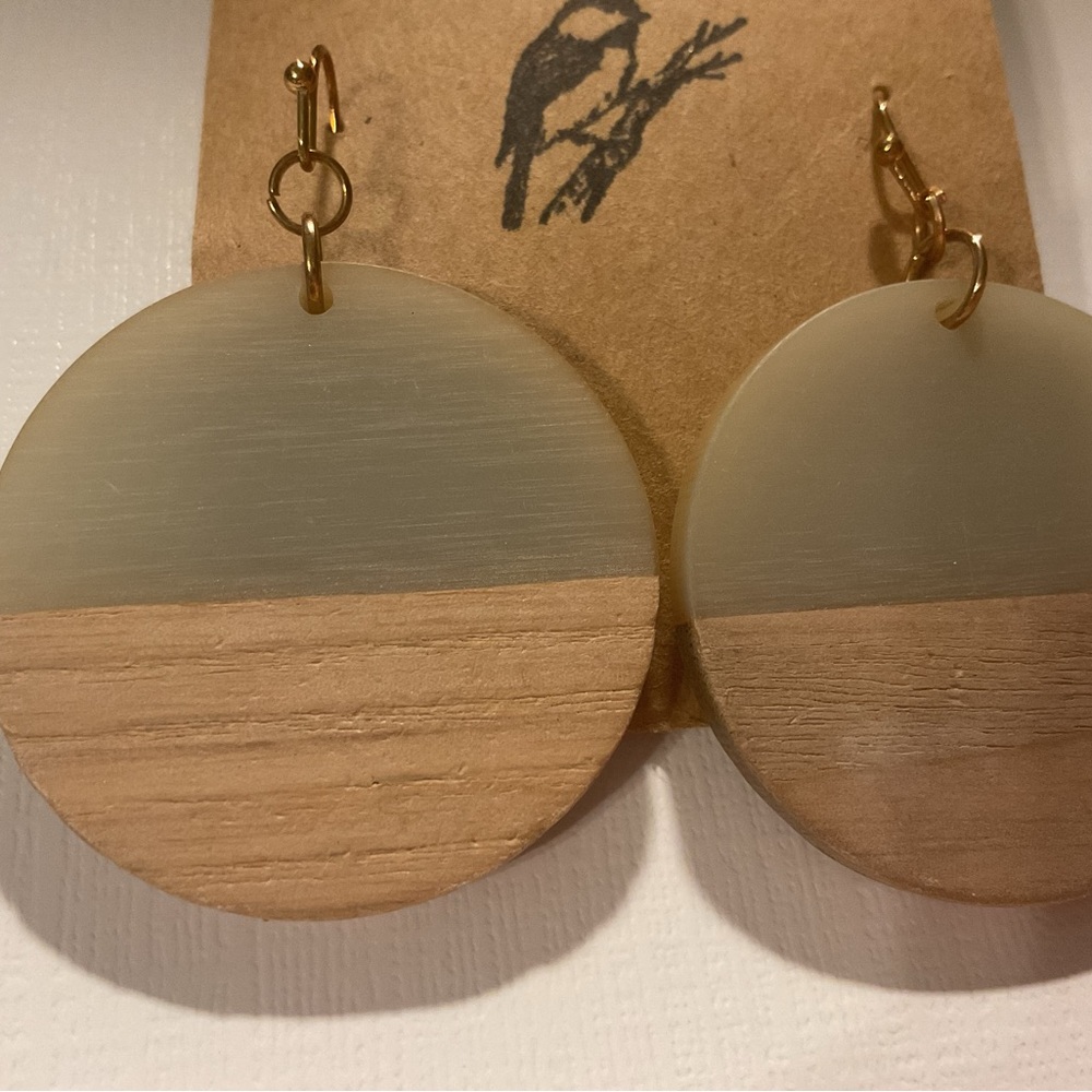 Two-Tone Circular Earrings